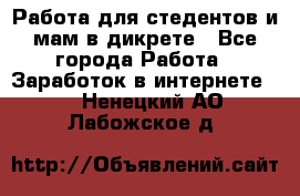 Работа для стедентов и мам в дикрете - Все города Работа » Заработок в интернете   . Ненецкий АО,Лабожское д.